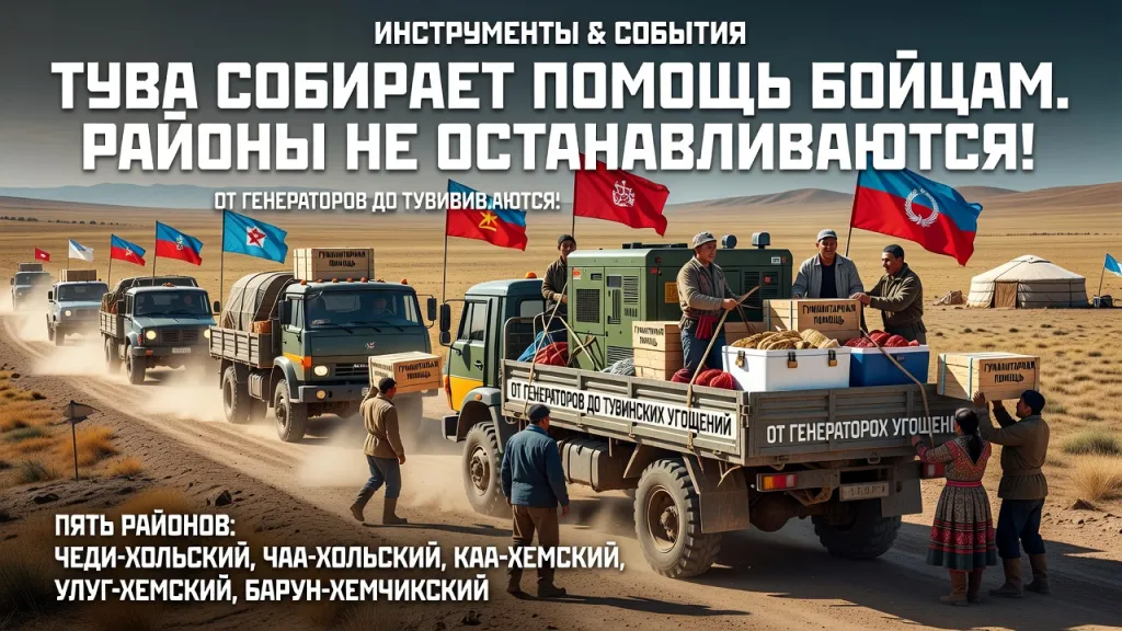Тува собирает помощь бойцам. Районы не останавливаются!